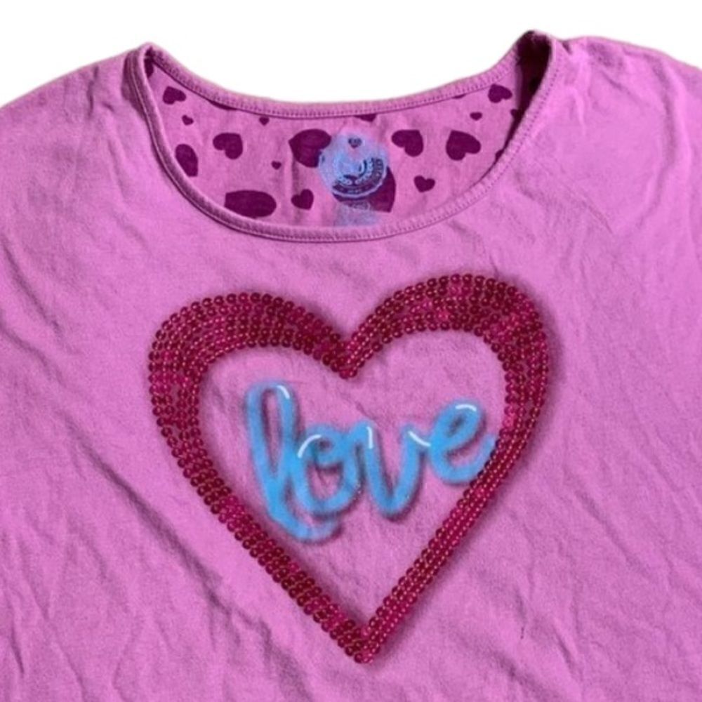 So Cap sleeve Pink Love T-shirt